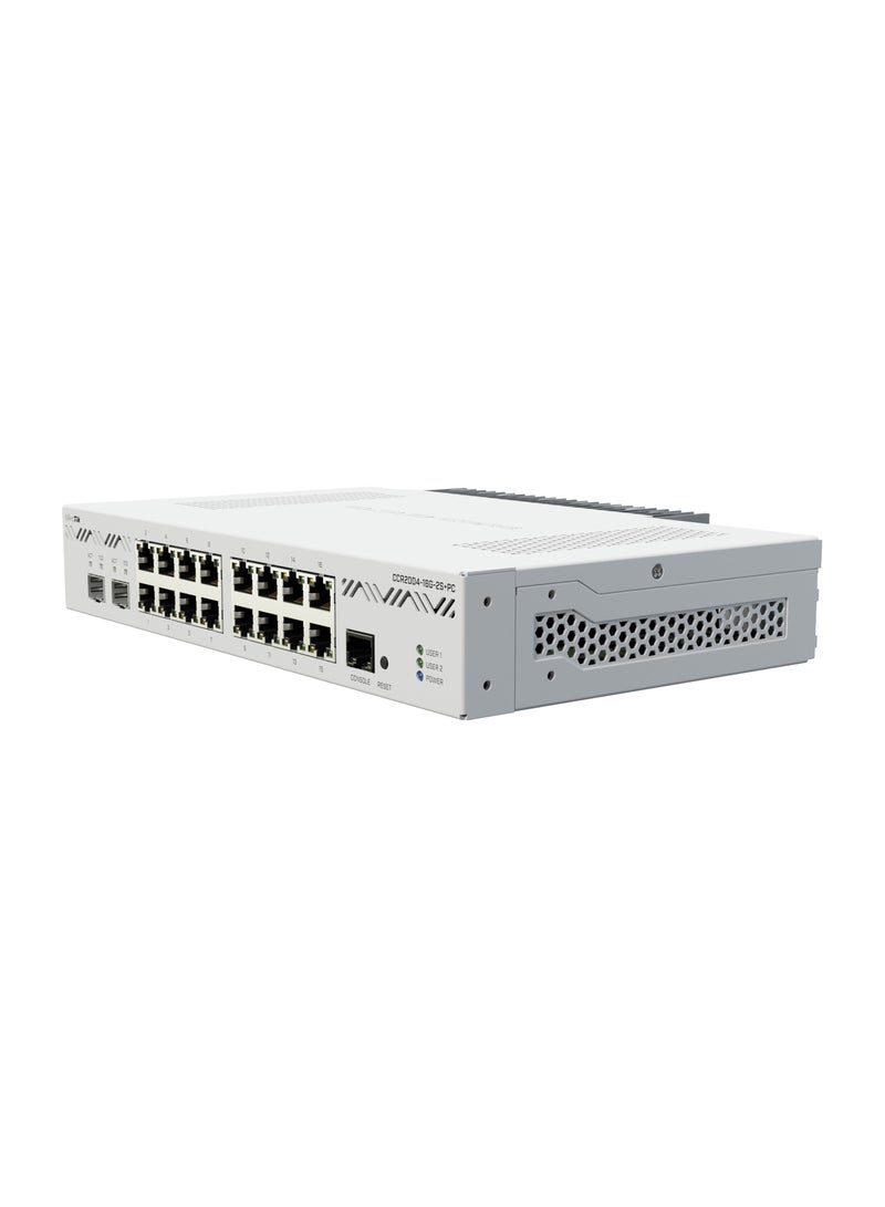 Mikrotik - Cloud Core Router + With RouterOS L6 license (EU) (CCR2004-16G-2S+) White - Image 1