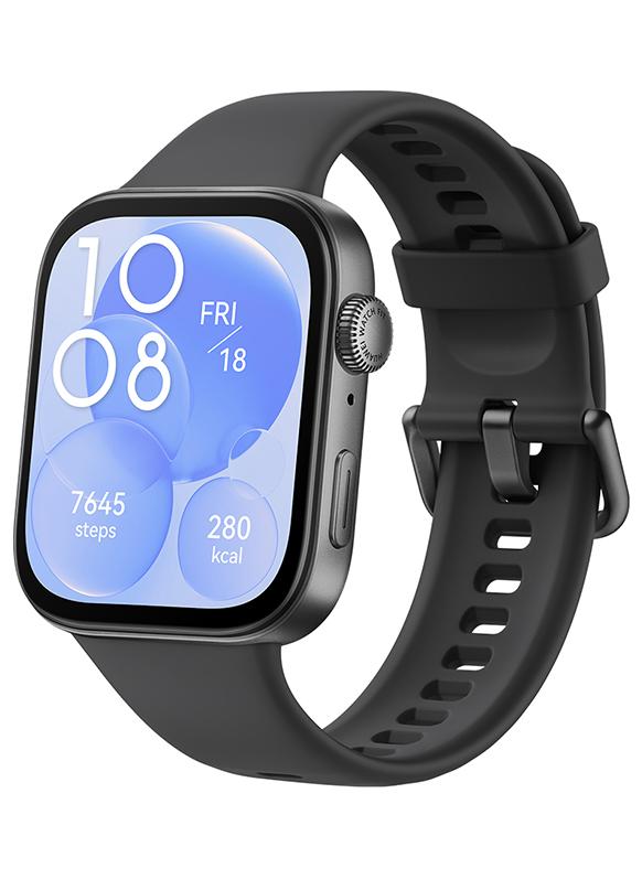 HUAWEI Watch Fit 3 Smartwatch, 1.82 Inch Amoled Display, Comfortable And Stylish Design, Scientific Workout Coach, Upgraded Health Management, Compatible With iOS And Android Black - Image 1