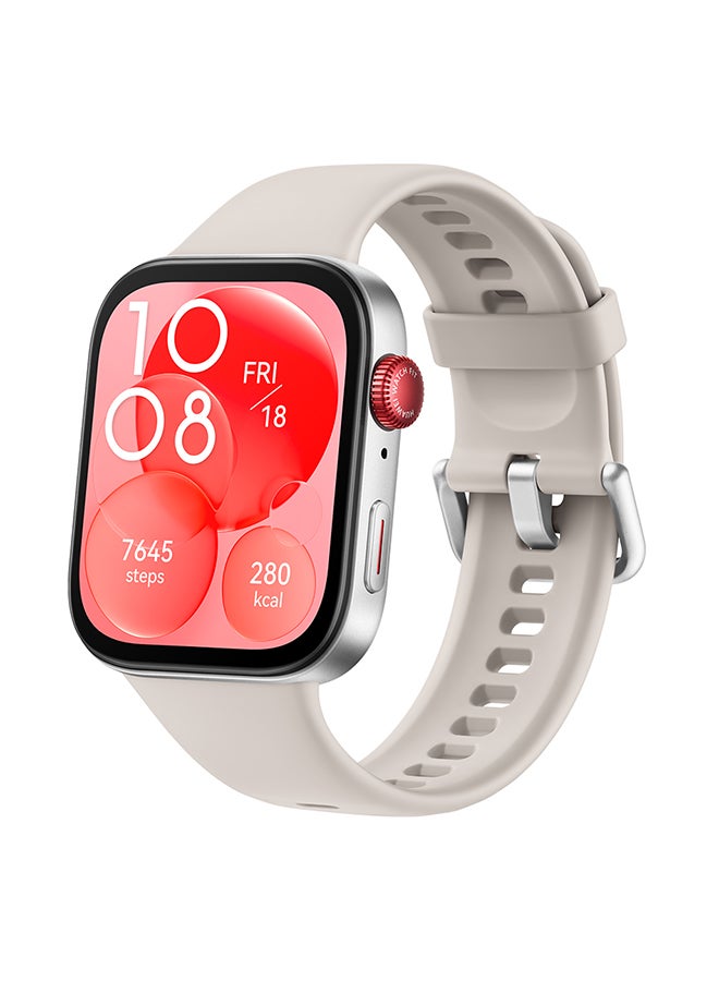 HUAWEI - Watch Fit 3 Smartwatch, 1.82 Inch Amoled Display, Comfortable And Stylish Design, Scientific Workout Coach, Upgraded Health Management, Compatible With iOS And Android White - Image 1