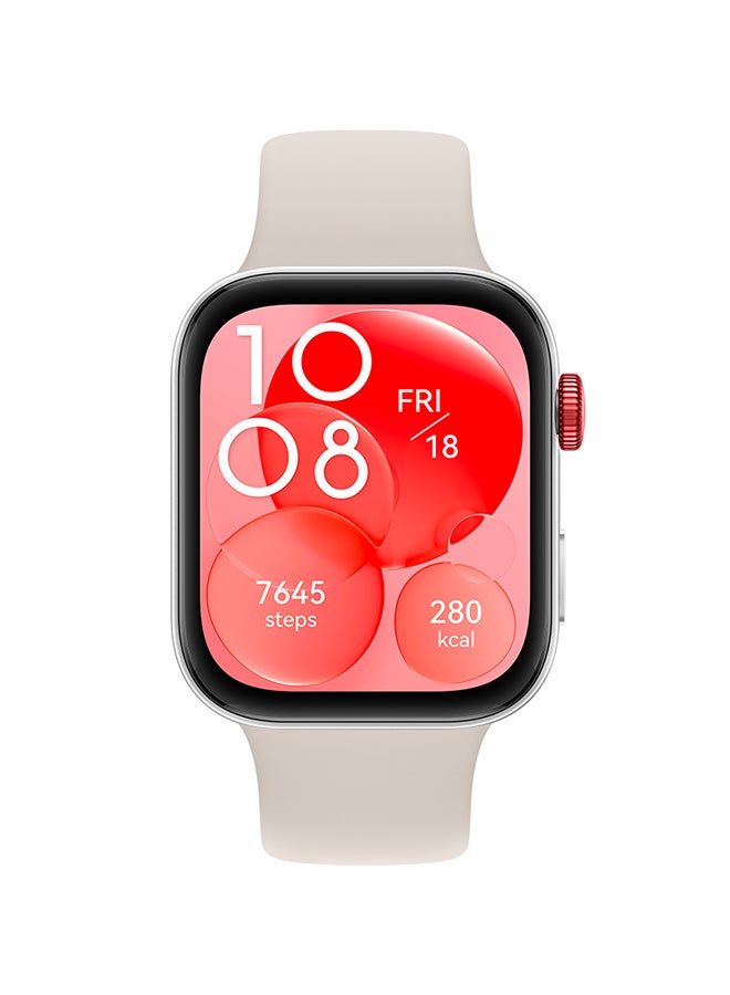 HUAWEI - Watch Fit 3 Smartwatch, 1.82 Inch Amoled Display, Comfortable And Stylish Design, Scientific Workout Coach, Upgraded Health Management, Compatible With iOS And Android White - Image 1