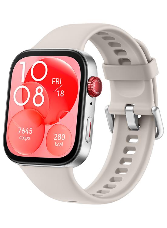 HUAWEI Watch Fit 3 Smartwatch, 1.82 Inch Amoled Display, Comfortable And Stylish Design, Scientific Workout Coach, Upgraded Health Management, Compatible With iOS And Android White - Image 1