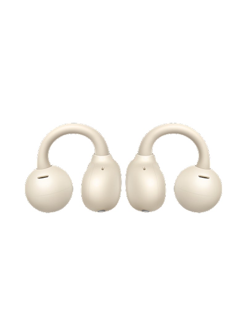 HUAWEI FreeClip Wireless Earphones, Bluetooth Earbuds, Futuristic Aesthetic Design, Feather-Like Wearing, Open-Ear Listening, Long Battery Life, iOS And Android Beige - Image 3