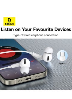 بيسوس سماعات USB C لأجهزة Samsung Galaxy S23 Ultra S22 S21 FE S20 A54 A53 سماعات USB C مع ميكروفون داخل الأذن سماعة رأس عازلة للضوضاء USB من النوع C سماعة أذن لهاتف iPhone 15 Pro Max iPad Plus Pixel 8  - Image 4
