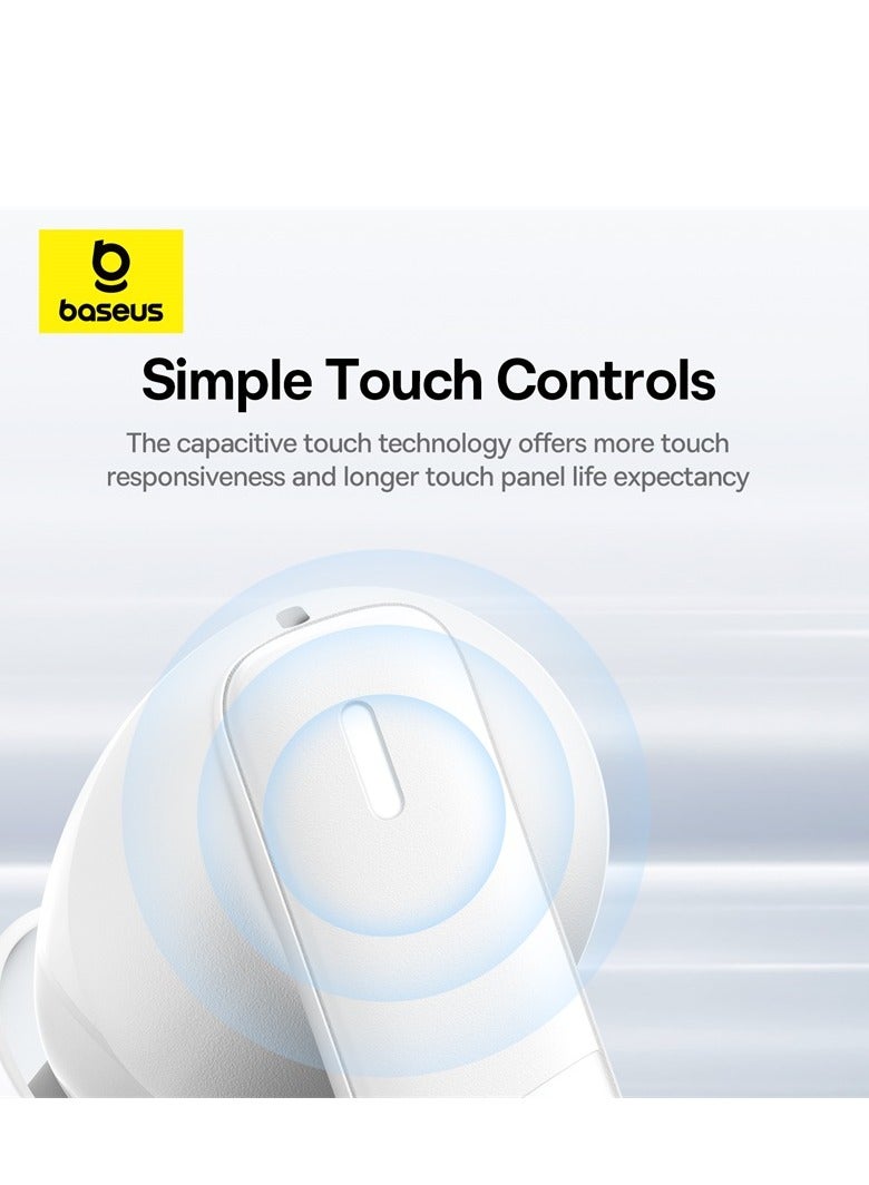 Wireless Earbuds Bluetooth Headphones 5.3 Bass Stereo Earphones 33H Playtime Bluetooth Earbud with Environmental Noise Cancellation Mic IPX5 Waterproof Earbuds For iOS And Android Devices White