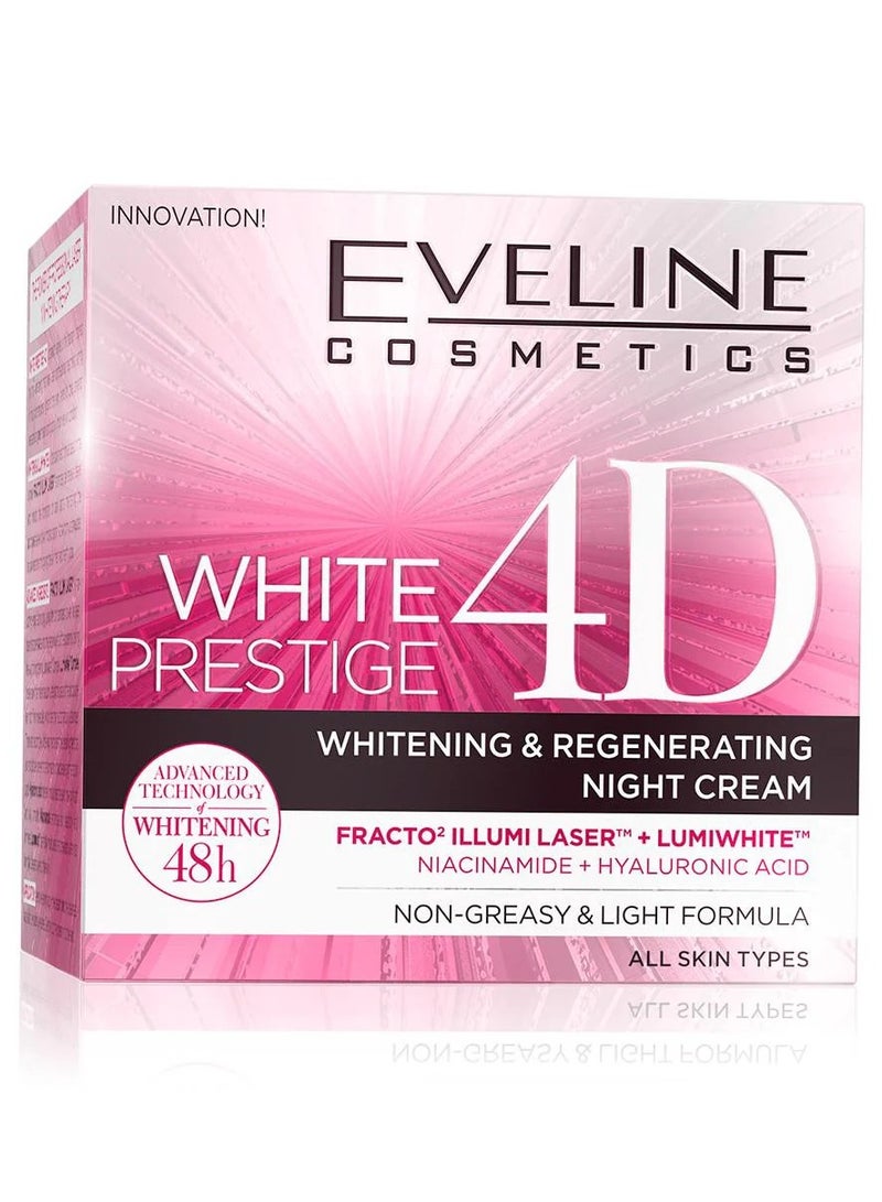 Eveline White Prestige 4D Whitening And Regenerating Night Cream 50ml - Image 1