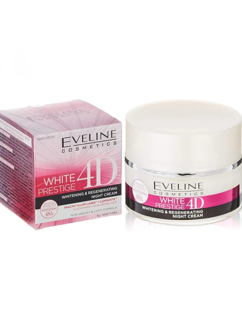 Eveline White Prestige 4D Whitening And Regenerating Night Cream 50ml - Image 3