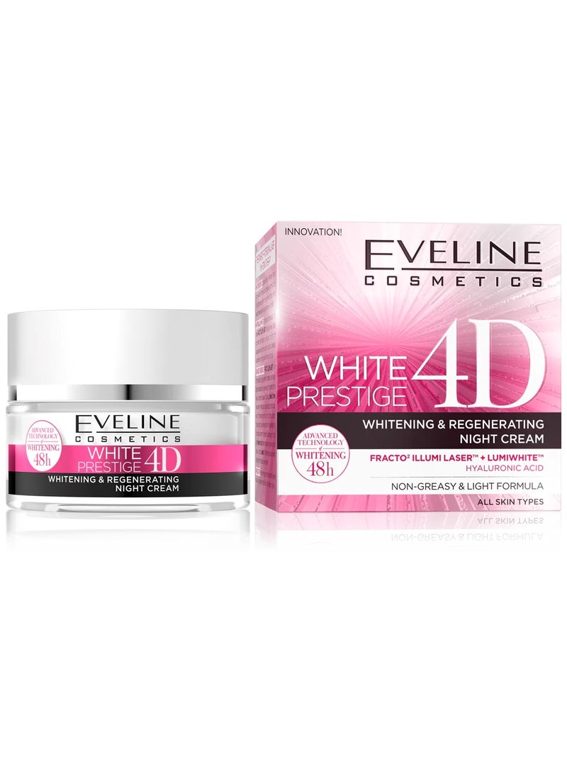 Eveline White Prestige 4D Whitening And Regenerating Night Cream 50ml - Image 2