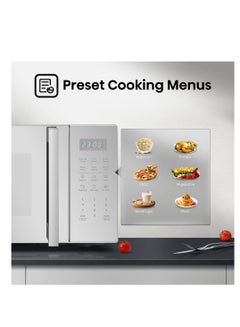 Hisense 30L Microwave Oven, 11-levels of Power, Preset Programmes, Time & Weight Defrost, LED Display, Cooking End Signal, Large Capacity 30 L 900 W H30MOMS9H Silver  - Image 5