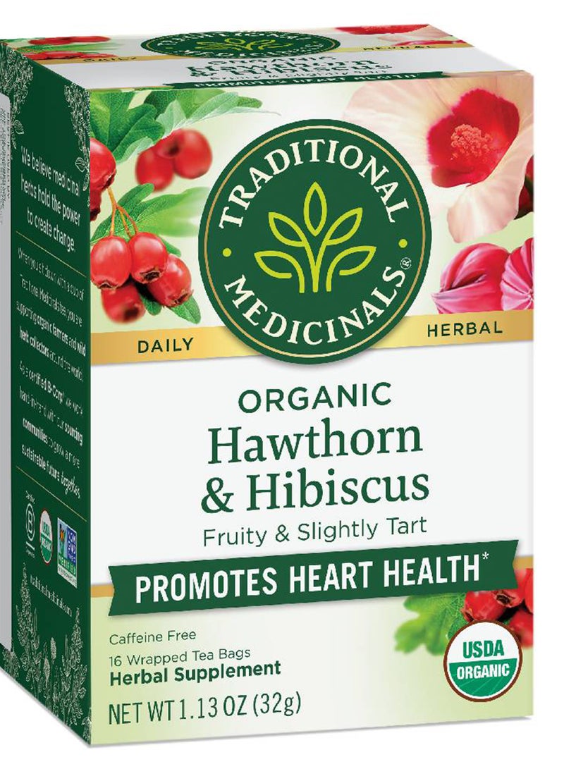 Traditional Medicinals Organic Heart Tea With Hawthor And Hibiscus 16 Tea -00198 