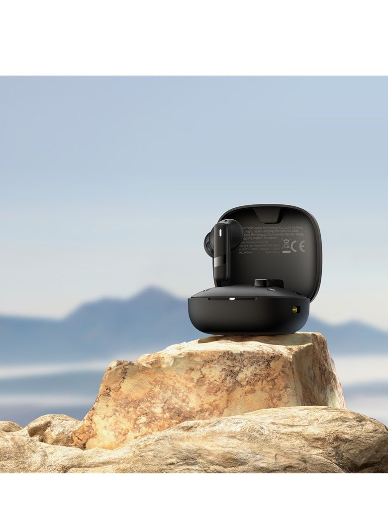 Baseus - Wireless Earbuds Bluetooth Headphones 5.3 Bass Stereo Earphones 33H Playtime Bluetooth Earbud With Environmental Noise Cancellation Mic IPX5 Waterproof Earbuds For iOS And Android Devices Black - Image 1