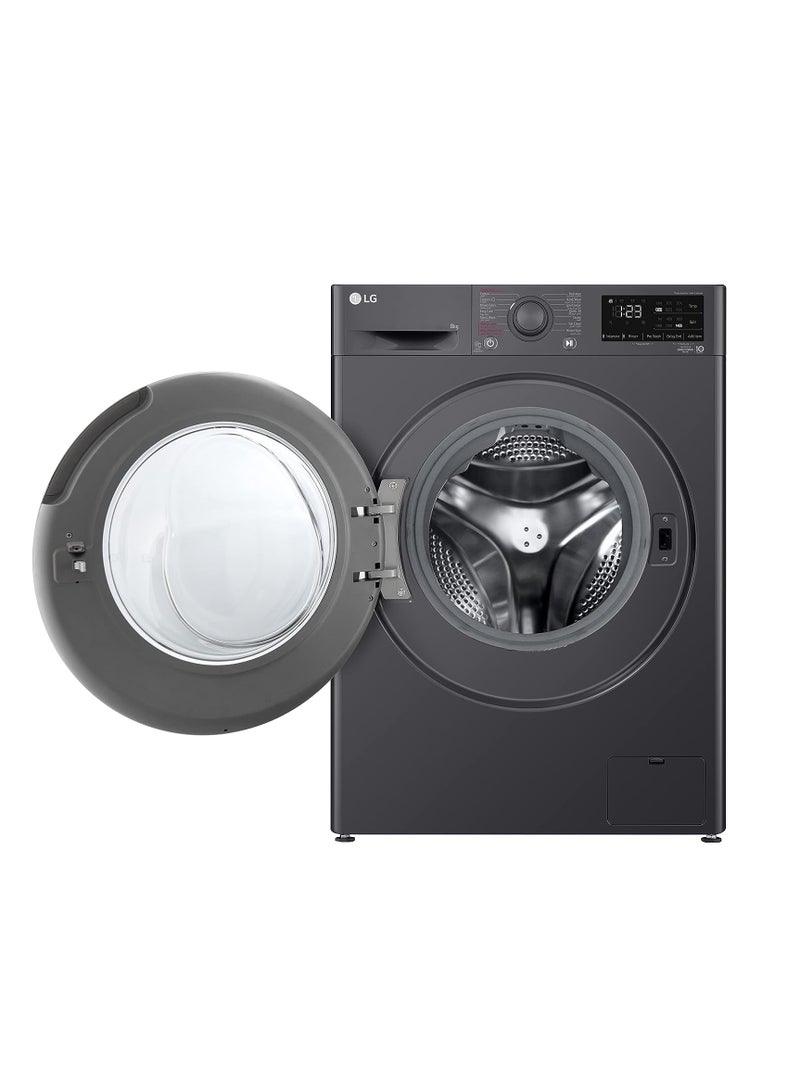 LG - Vivace Washing Machine- With AI DD Technology - 8 kg F4R3TYG6J Middle Black - Image 1