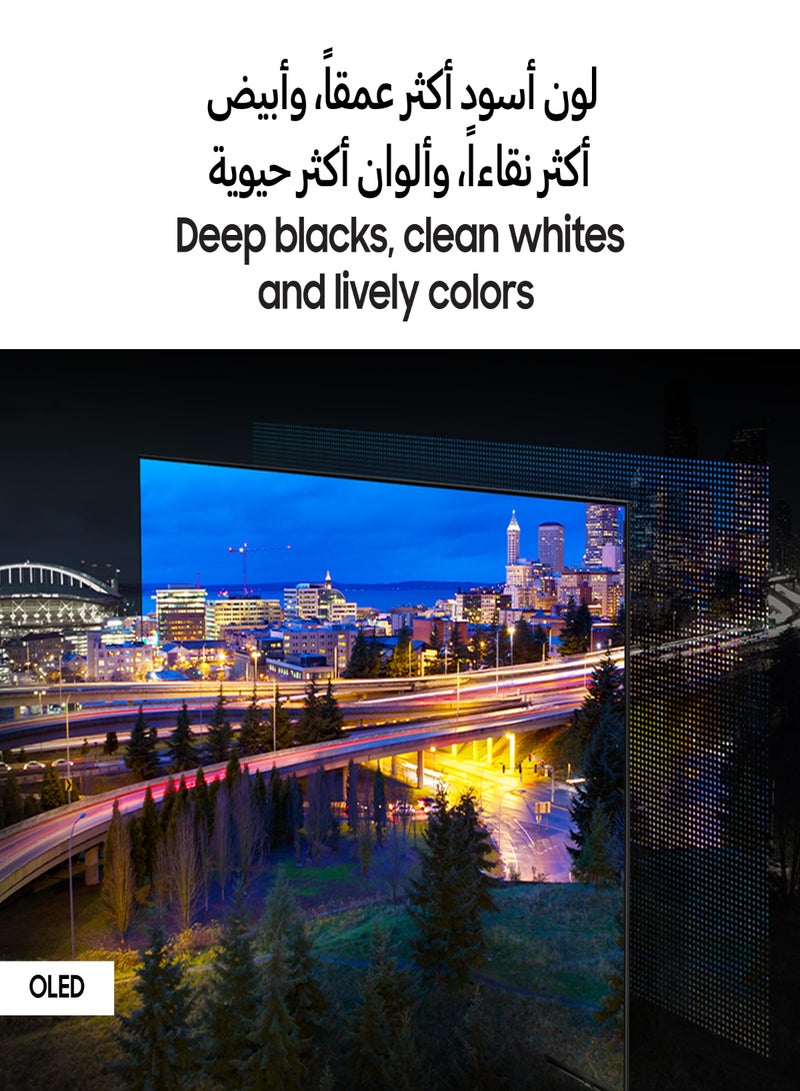 سامسونج - تلفزيون سامسونج 55 بوصة OLED 4K Android موديل (2024) S90D QA55S90DAUXSA أسود - Image 1