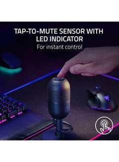 RAZER Razer Seiren V3 Mini USB Microphone, Condenser Mic, Supercardioid Pickup Pattern, Tap-to-Mute Sensor with LED Indicator, Shock Absorber, Ultra Compact, PC, Discord, OBS Studio, XSplit - Black  - Image 4