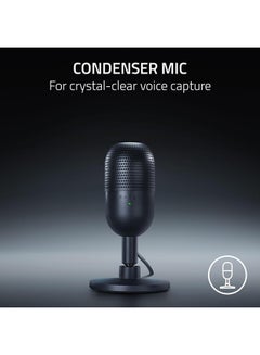 RAZER Razer Seiren V3 Mini USB Microphone, Condenser Mic, Supercardioid Pickup Pattern, Tap-to-Mute Sensor with LED Indicator, Shock Absorber, Ultra Compact, PC, Discord, OBS Studio, XSplit - Black  - Image 2