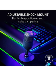 RAZER Razer Seiren V3 Mini USB Microphone, Condenser Mic, Supercardioid Pickup Pattern, Tap-to-Mute Sensor with LED Indicator, Shock Absorber, Ultra Compact, PC, Discord, OBS Studio, XSplit - Black  - Image 5