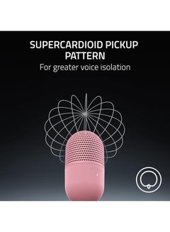 RAZER Razer Seiren V3 Mini USB Microphone, Condenser Mic, Supercardioid Pickup Pattern, Tap-to-Mute Sensor with LED Indicator, Shock Absorber, Ultra Compact, PC, Discord, OBS Studio, XSplit - Quartz  - Image 3