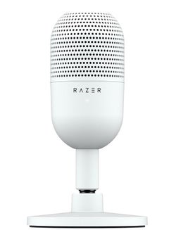 RAZER Razer Seiren V3 Mini USB Microphone, Condenser Mic, Supercardioid Pickup Pattern, Tap-to-Mute Sensor with LED Indicator, Shock Absorber, Ultra Compact, PC, Discord, OBS Studio, XSplit - White  - Image 1