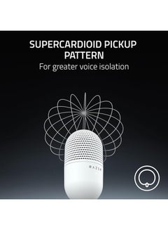 RAZER Razer Seiren V3 Mini USB Microphone, Condenser Mic, Supercardioid Pickup Pattern, Tap-to-Mute Sensor with LED Indicator, Shock Absorber, Ultra Compact, PC, Discord, OBS Studio, XSplit - White  - Image 3