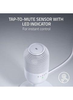 RAZER Razer Seiren V3 Mini USB Microphone, Condenser Mic, Supercardioid Pickup Pattern, Tap-to-Mute Sensor with LED Indicator, Shock Absorber, Ultra Compact, PC, Discord, OBS Studio, XSplit - White  - Image 4