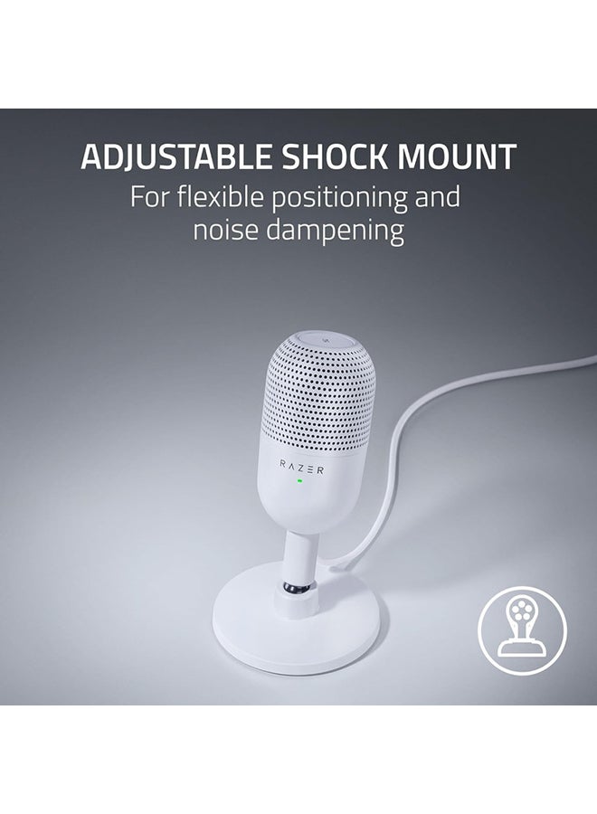 RAZER Razer Seiren V3 Mini USB Microphone, Condenser Mic, Supercardioid Pickup Pattern, Tap-to-Mute Sensor with LED Indicator, Shock Absorber, Ultra Compact, PC, Discord, OBS Studio, XSplit - White  - Image 5
