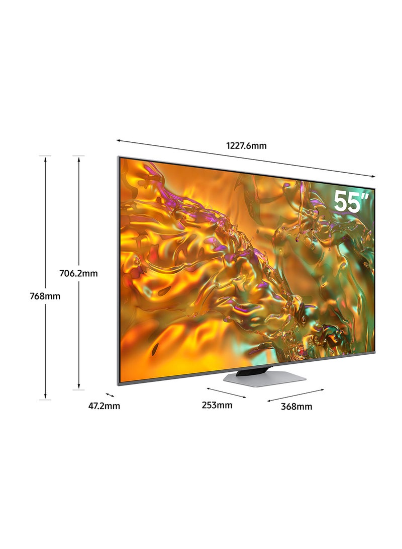 55 inch 4K AI Upscaling QLED HDR Smart TV | NQ4 AI Gen2 Processor | 100HZ | Direct Full Array | Tizen OS | (2024) - QA55Q80DAUXSA black