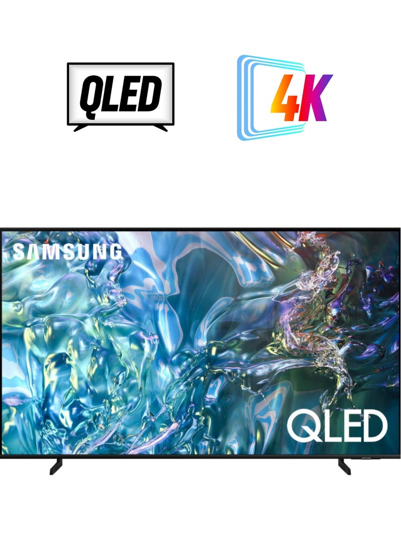 Samsung 65 Inch 4K Upscaling QLED HDR Smart TV, 100% Color Volume with Quantum Dot, Tizen OS, AirSlim Design, 2 Years Warranty (2024 Model - KSA Version) - QA65Q60DAUXSA black  - Image 1
