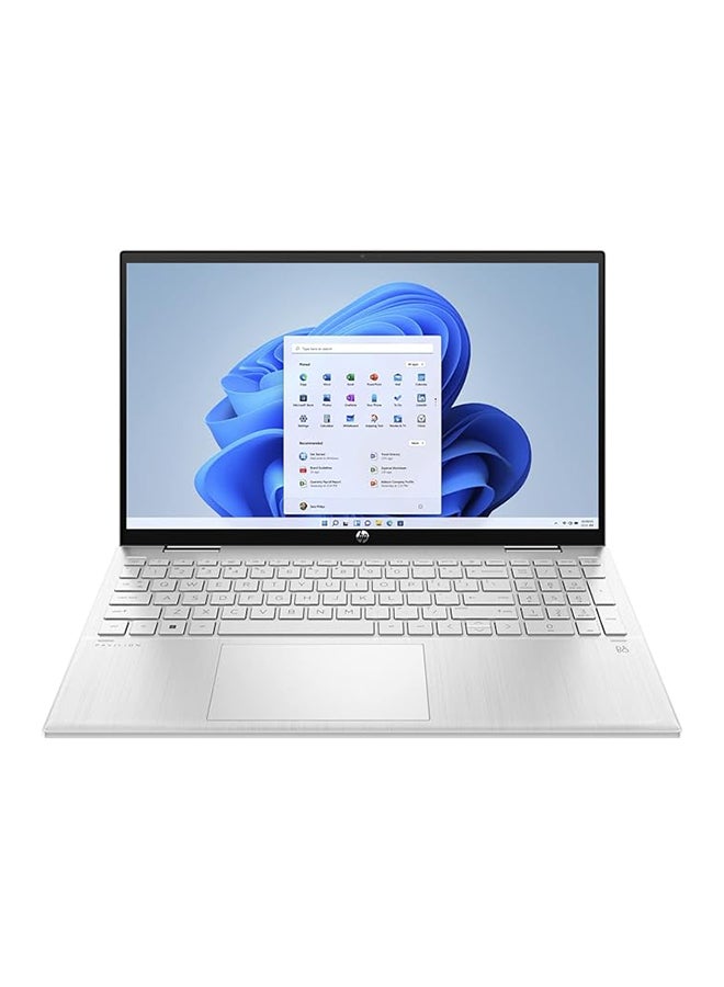 HP Pavilion x360 Convertible Laptop With 15.6-Inch Display, Core i5-1235U Processor/12GB RAM/512GB SSD/Intel Iris Xe Graphics/Windows 11 Home English Natural Silver