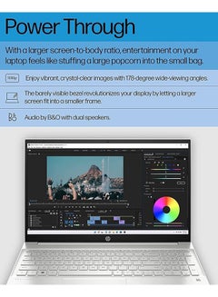 HP Pavilion (Upgraded Version) Laptop With 15.6-Inch Display, Core i5-1235U Processor/32GB RAM/1TB SSD/Intel Iris XE Graphics/Windows 11 With HDMI Cable English Silver  - Image 4