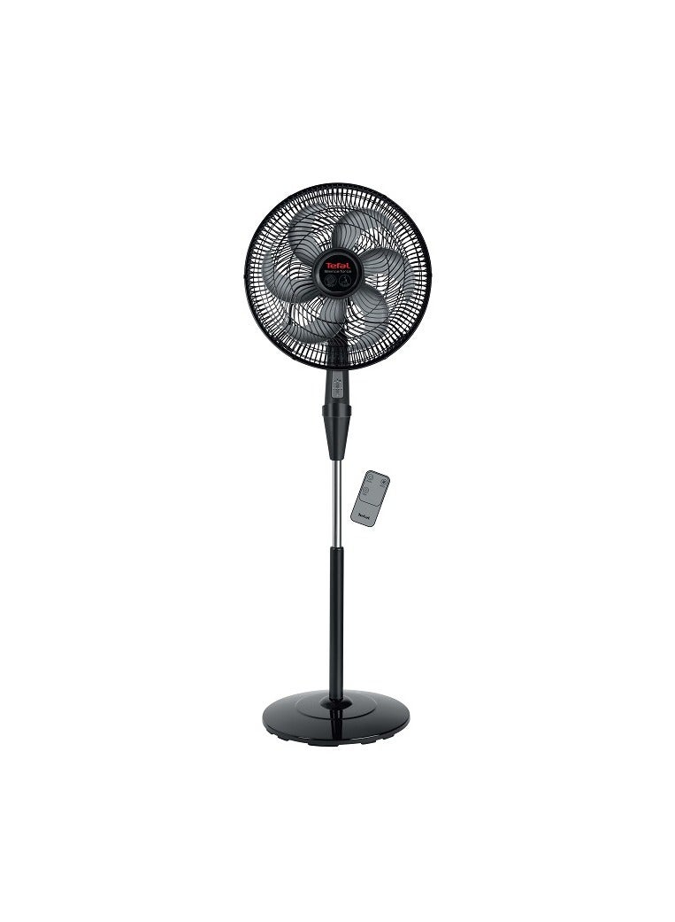 Tefal - Silence Force Stand Fan - 16 Inches - 3 Speeds - Remote Control 100 m³ 75 W VG4130EE Black - Image 1
