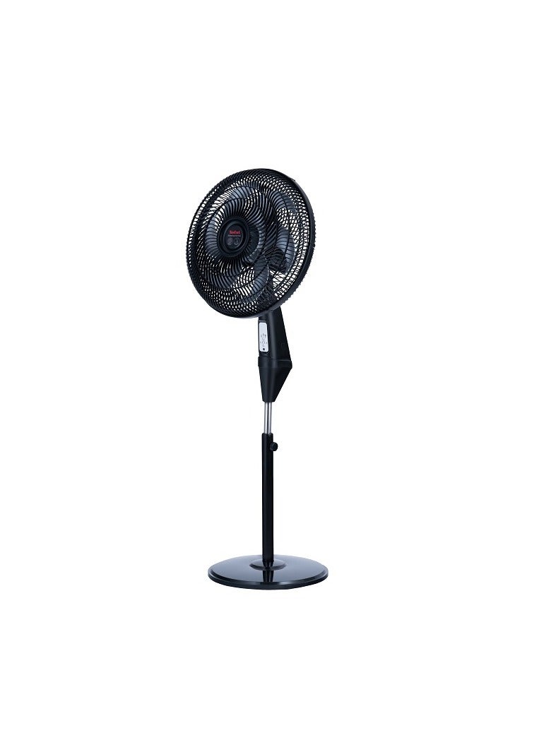 Tefal - Silence Force Stand Fan - 16 Inches - 3 Speeds - Remote Control 100 m³ 75 W VG4130EE Black - Image 1