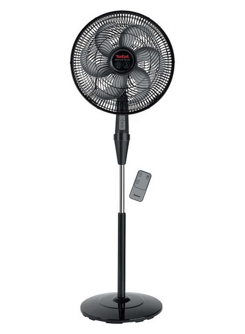 Tefal Silence Force Stand Fan - 16 Inches - 3 Speeds - Remote Control 100 m³ 75 W VG4130EE Black - Image 1