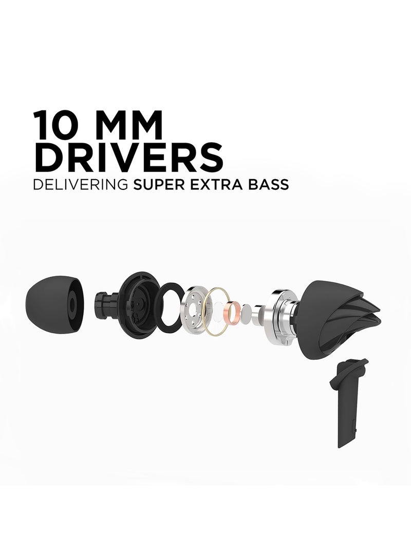 boAt Bassheads 100 Wired In Ear Earphones With Mic Black - Image 3