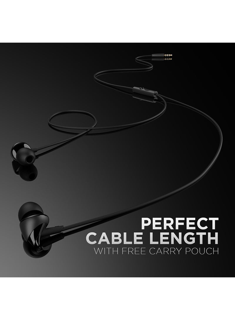 boAt Bassheads 100 Wired In Ear Earphones With Mic Black - Image 4