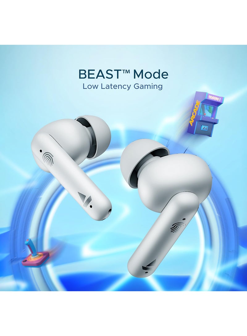 boAt - Airdopes 141 Bluetooth TWS Earbuds With 42H Playtime,Low Latency Mode For GamIng, ENx Tech, IWP, IPX4 Water Resistance, Smooth Touch Controls Pure White - Image 1