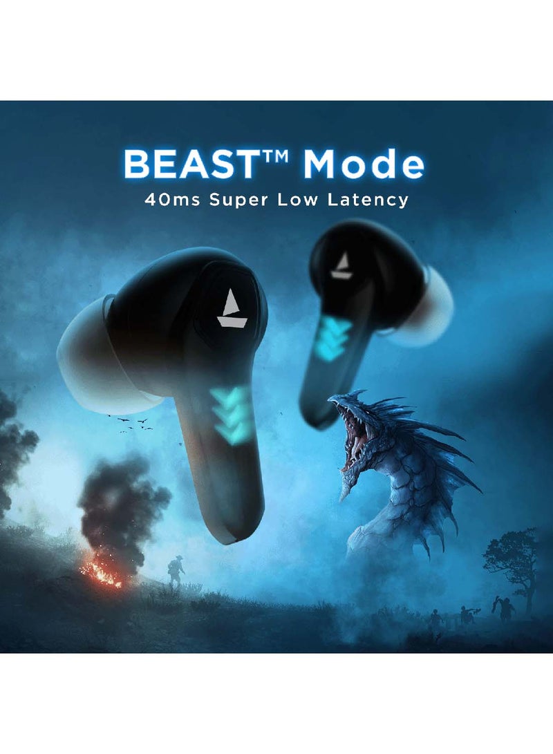boAt - Immortal 131 With Beast Mode, 40 Hours Playback And ENx Tech Black Sabre - Image 1