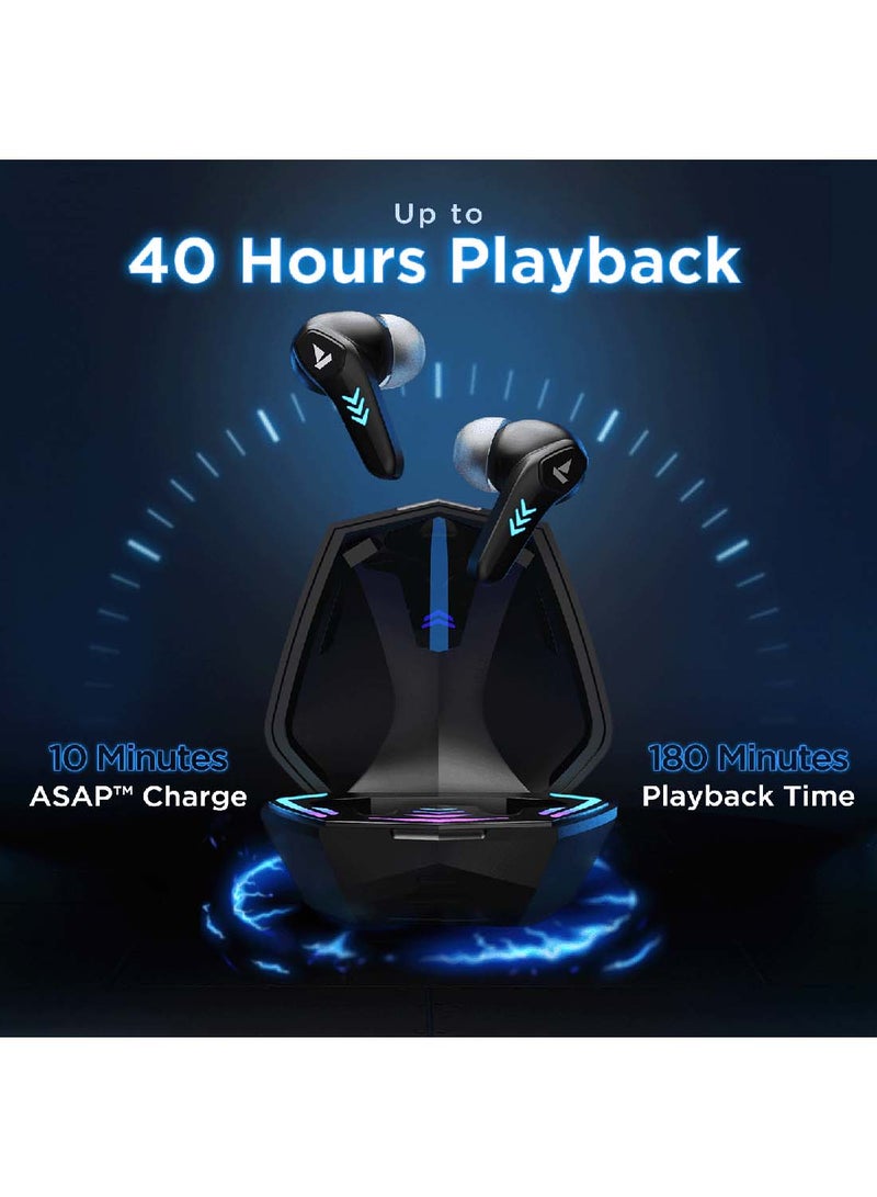 boAt - Immortal 131 With Beast Mode, 40 Hours Playback And ENx Tech Black Sabre - Image 1