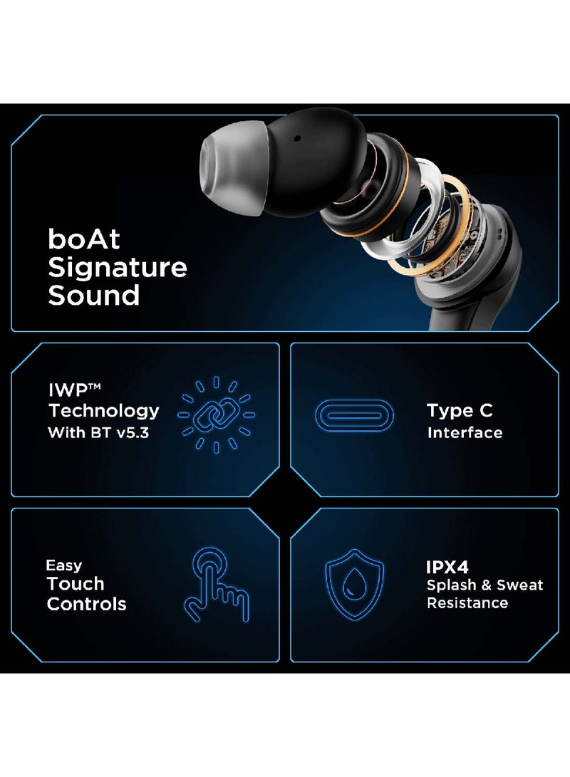 boAt - Immortal 131 With Beast Mode, 40 Hours Playback And ENx Tech Black Sabre - Image 1