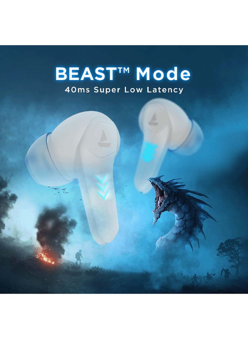 boAt - Immortal 131 With Beast Mode, 40 Hours Playback And ENx Tech White Sabre - Image 1