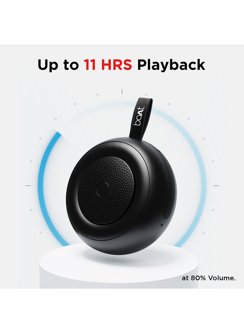 boAt - Stone 135 Portable Wireless Speaker With 5W RMS Immersive Sound,IPX4 Water Resistance, True Wireless Feature, Up To 11H Total Playtime, Multi-Connectivity Modes With Type C Charging Active Black - Image 1