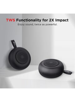 boAt Stone 135 Portable Wireless Speaker With 5W RMS Immersive Sound,IPX4 Water Resistance, True Wireless Feature, Up To 11H Total Playtime, Multi-Connectivity Modes With Type C Charging Active Black  - Image 4