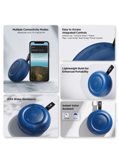 boAt Stone 135 Portable Wireless Speaker With 5W RMS Immersive Sound,IPX4 Water Resistance, True Wireless Feature, Up To 11H Total Playtime, Multi-Connectivity Modes With Type C Charging Bold Blue  - Image 5