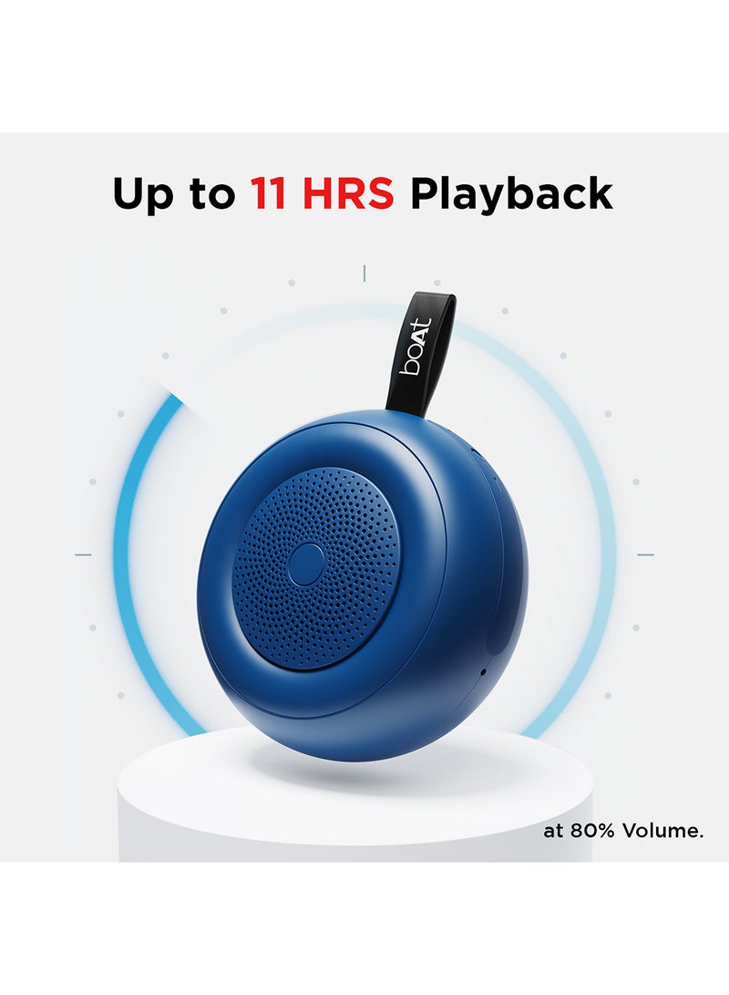 boAt - Stone 135 Portable Wireless Speaker With 5W RMS Immersive Sound,IPX4 Water Resistance, True Wireless Feature, Up To 11H Total Playtime, Multi-Connectivity Modes With Type C Charging Bold Blue - Image 1