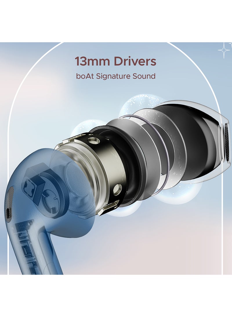 boAt - Airdopes Alpha With 35 HRS Playback, 13mm Drivers, Dual Mics ENx & Beast Mode Dark Cyan - Image 1