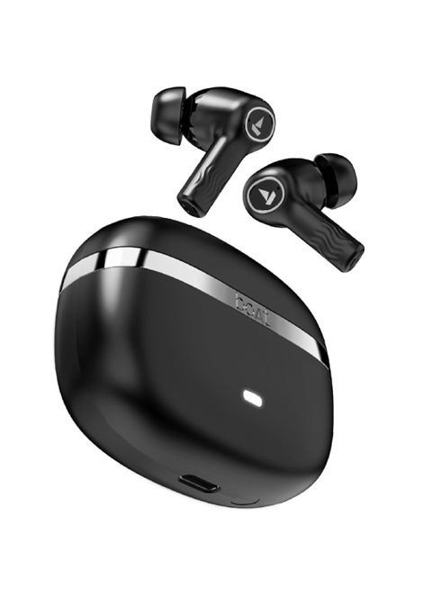 Nirvana Ion TWS Earbuds With 120 HRS Playback(24hrs/Charge), Crystal Bionic Sound With Dual EQ Modes, Quad Mics ENx Technology, Low Latency(60ms), In Ear Detection Charcoal Black