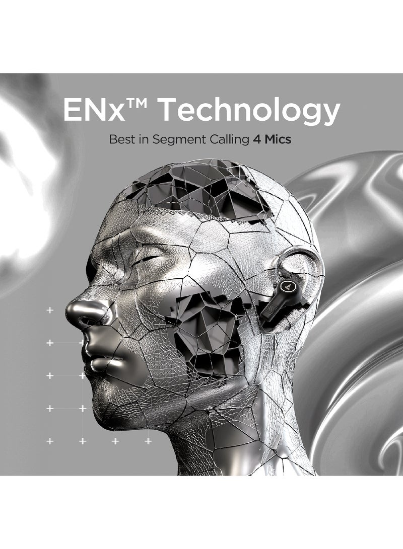 boAt Nirvana Ion TWS Earbuds With 120 HRS Playback(24hrs/Charge), Crystal Bionic Sound With Dual EQ Modes, Quad Mics ENx Technology, Low Latency(60ms), In Ear Detection Charcoal Black - Image 4