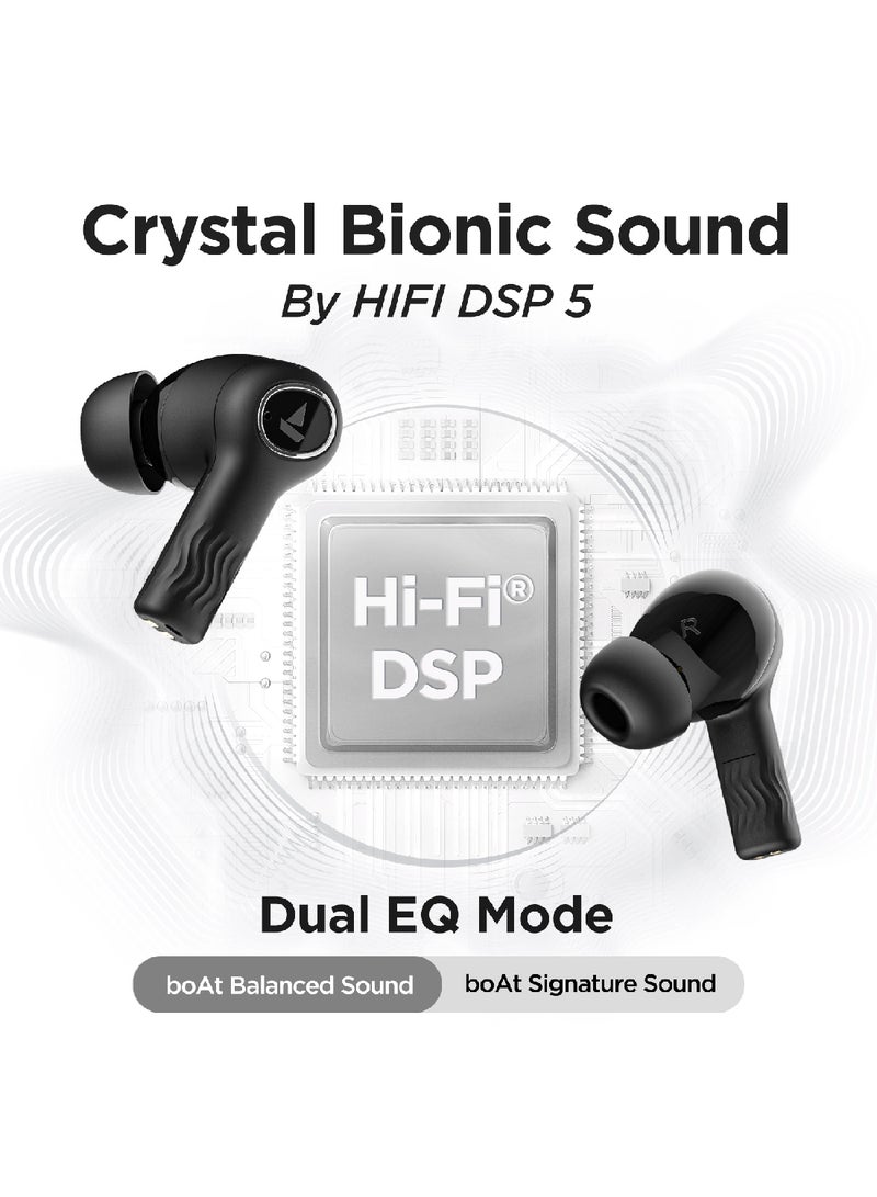 boAt Nirvana Ion TWS Earbuds With 120 HRS Playback(24hrs/Charge), Crystal Bionic Sound With Dual EQ Modes, Quad Mics ENx Technology, Low Latency(60ms), In Ear Detection Charcoal Black - Image 3