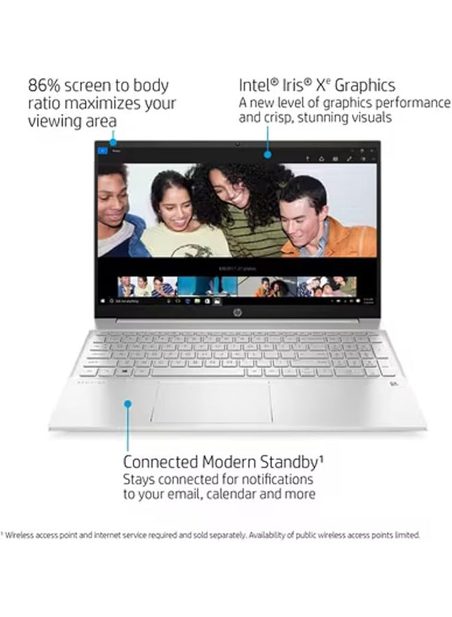 HP - Pavilion 15 (Upgraded Version) Laptop 15.6-Inch FHD Display, Core i5-1335U Processor/16GB RAM/512GB SSD/Intel Iris XE Graphics/Windows 11 English Silver - Image 1