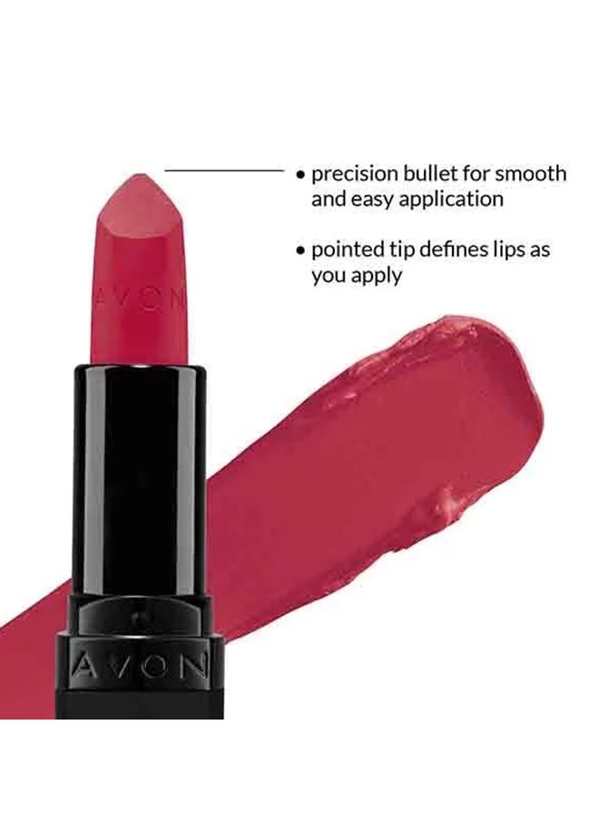 AVON Ultra Matte Pink Lipstick Flatters SPF15 Peach - Image 2