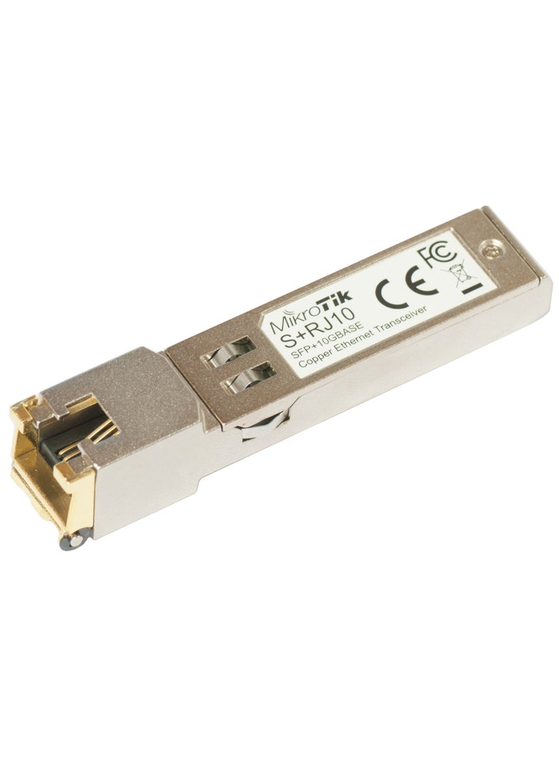 مايكروتك - RJ45 SFP+ 10 100 1000M 2.5G 5G 10G Copper Module S+RJ10 Silver - Image 1