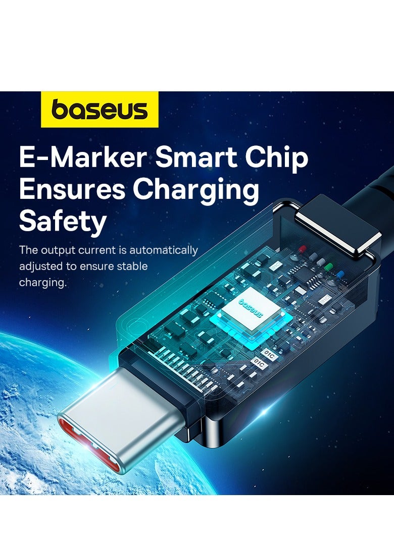 بيسوس كابل USB C إلى USB C كابل شحن سريع 100 وات، (1 متر) كابل مضفر من ألياف الأراميد غير قابل للكسر، يدعم نقل البيانات لسلسلة iPhone 15/MacBook M3 M2 M1/iPad/Samsung/Oneplus والمزيد - Image 4